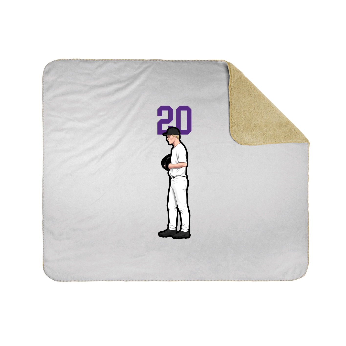 Throw Blanket — Number Top in White