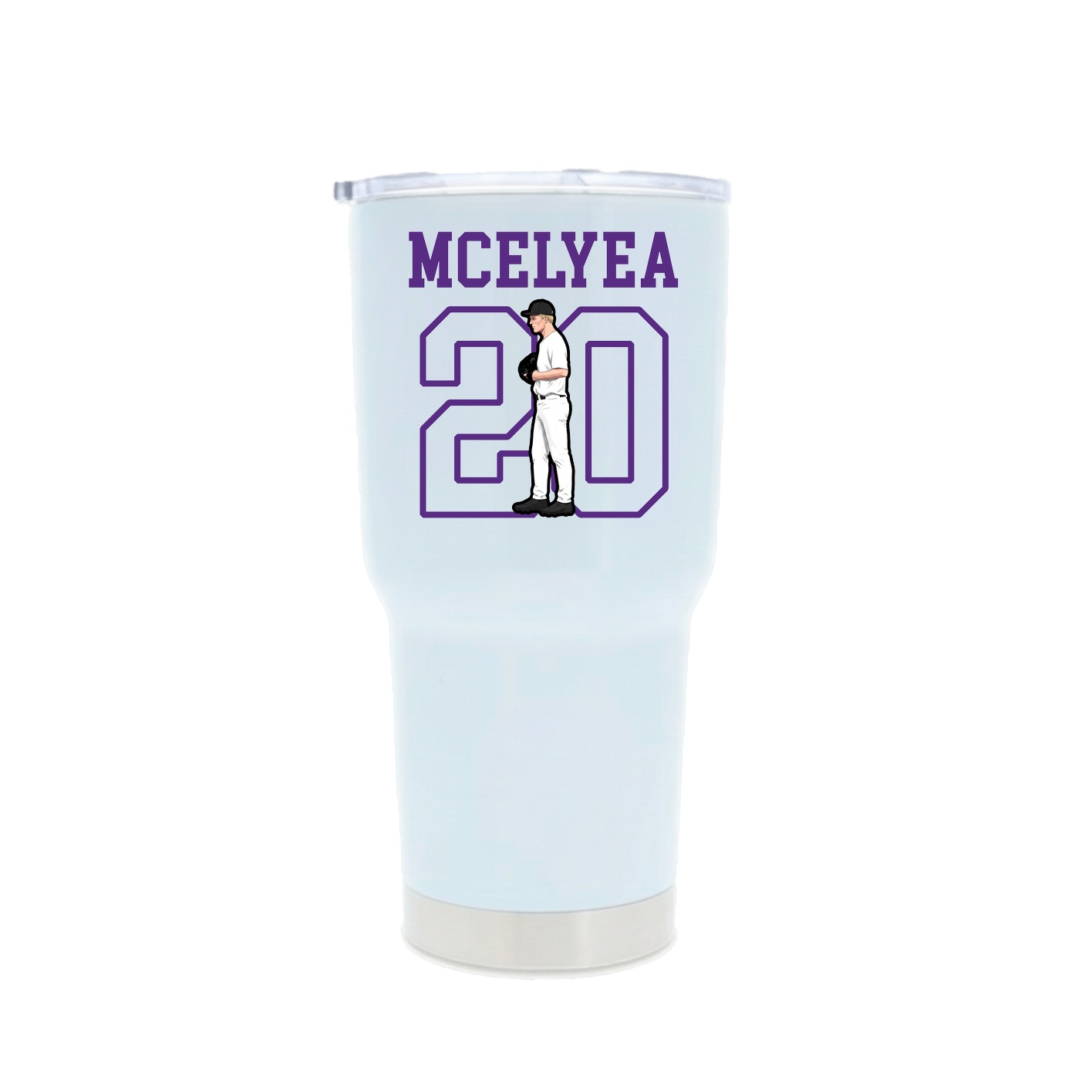 30oz Stainless Steel Tumbler — Shirsey in White