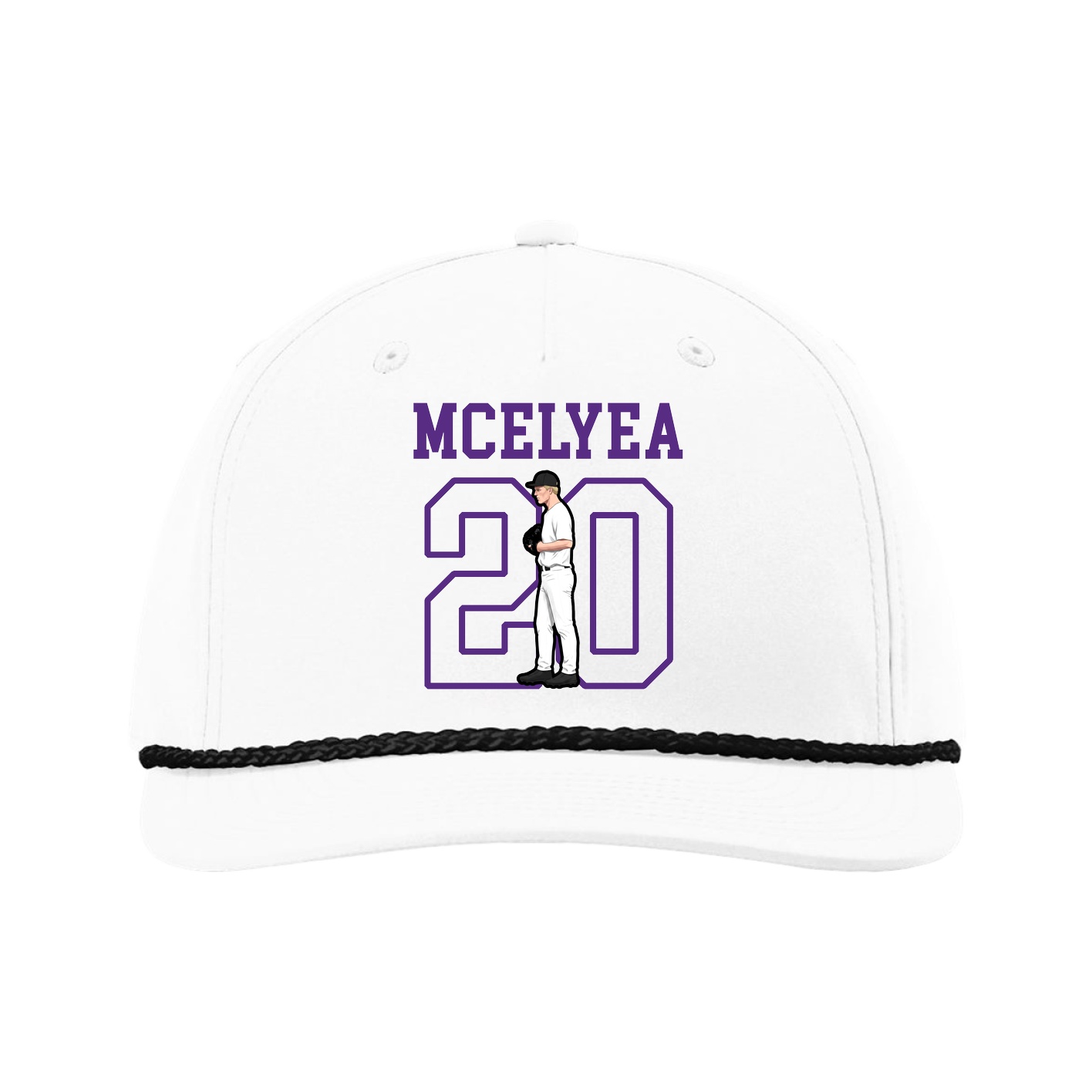 Five-Panel Classic Rope Cap — Shirsey in White