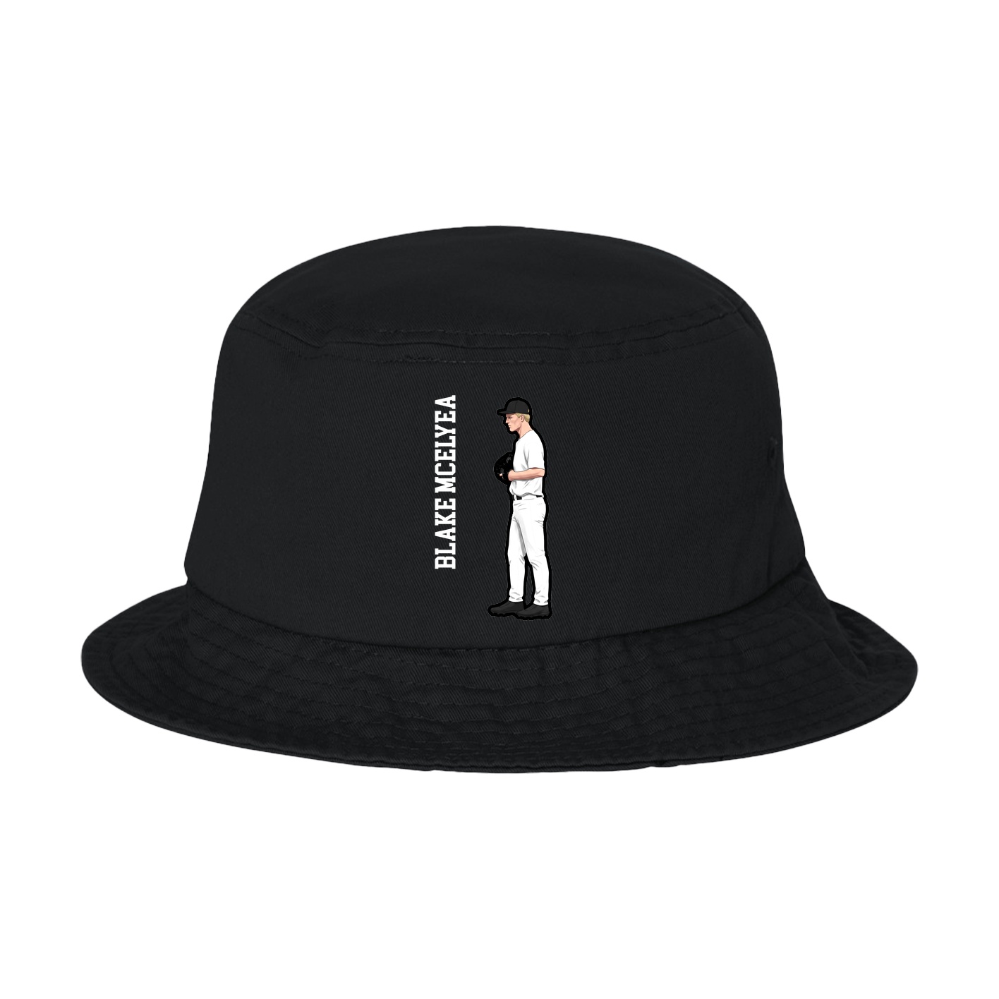 Bucket Cap — Name Vertical in Black