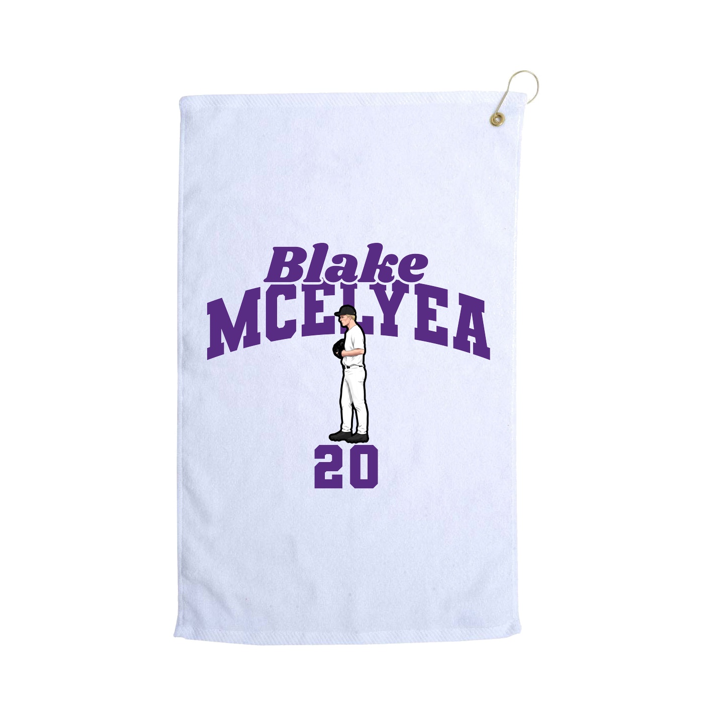 Golf Towel — Signature Arch in White