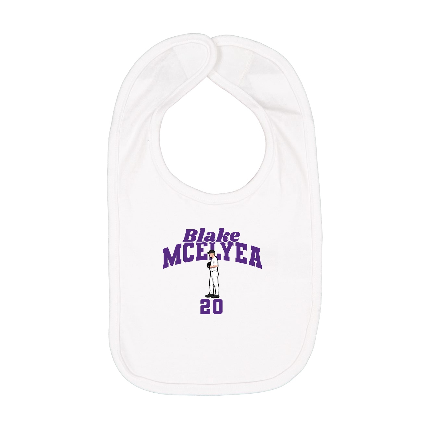 Infant Bib — Signature Arch in White