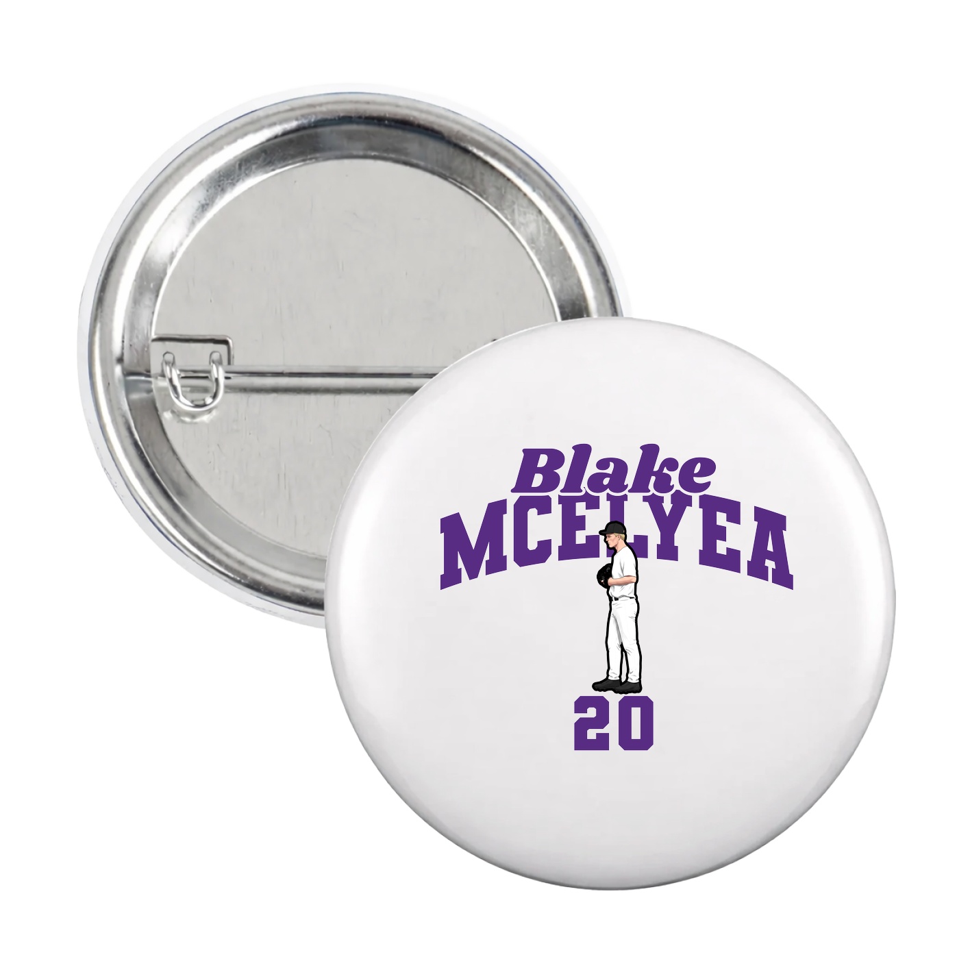 Game Day Button — Signature Arch in White