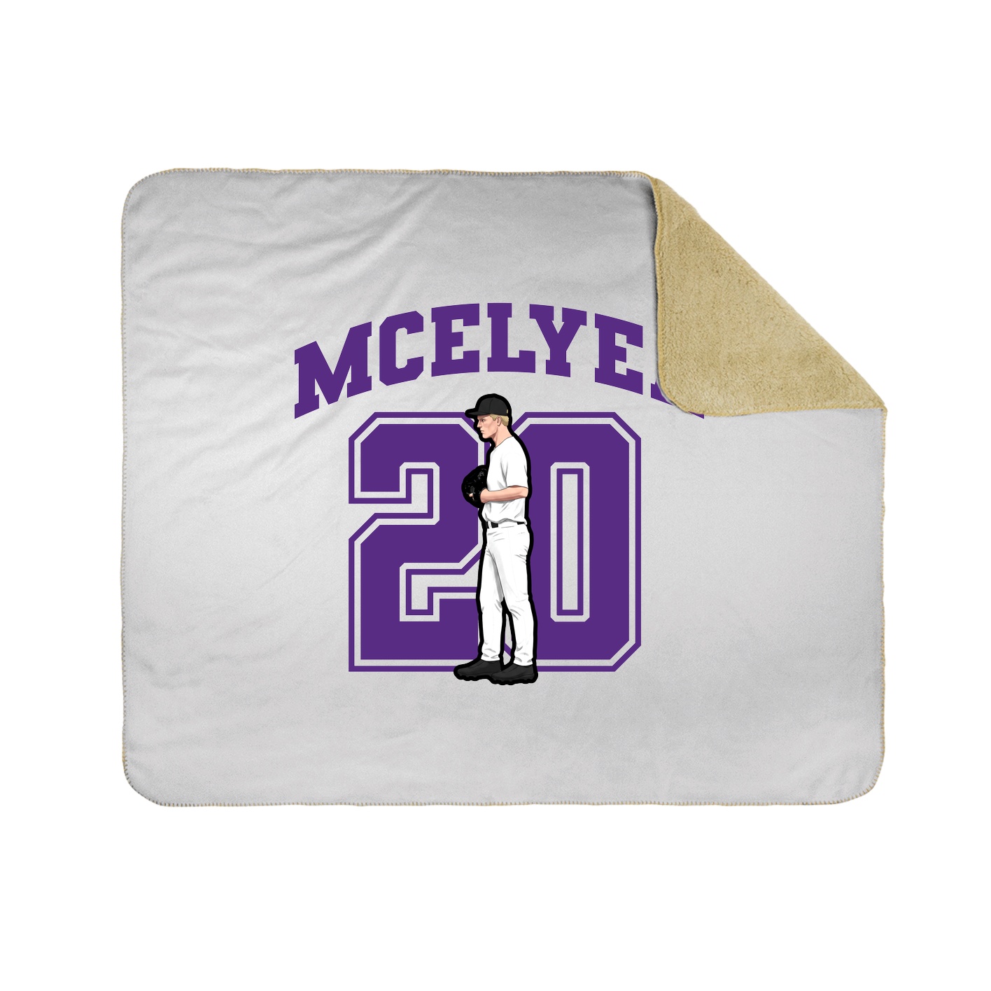 Throw Blanket — Number in White