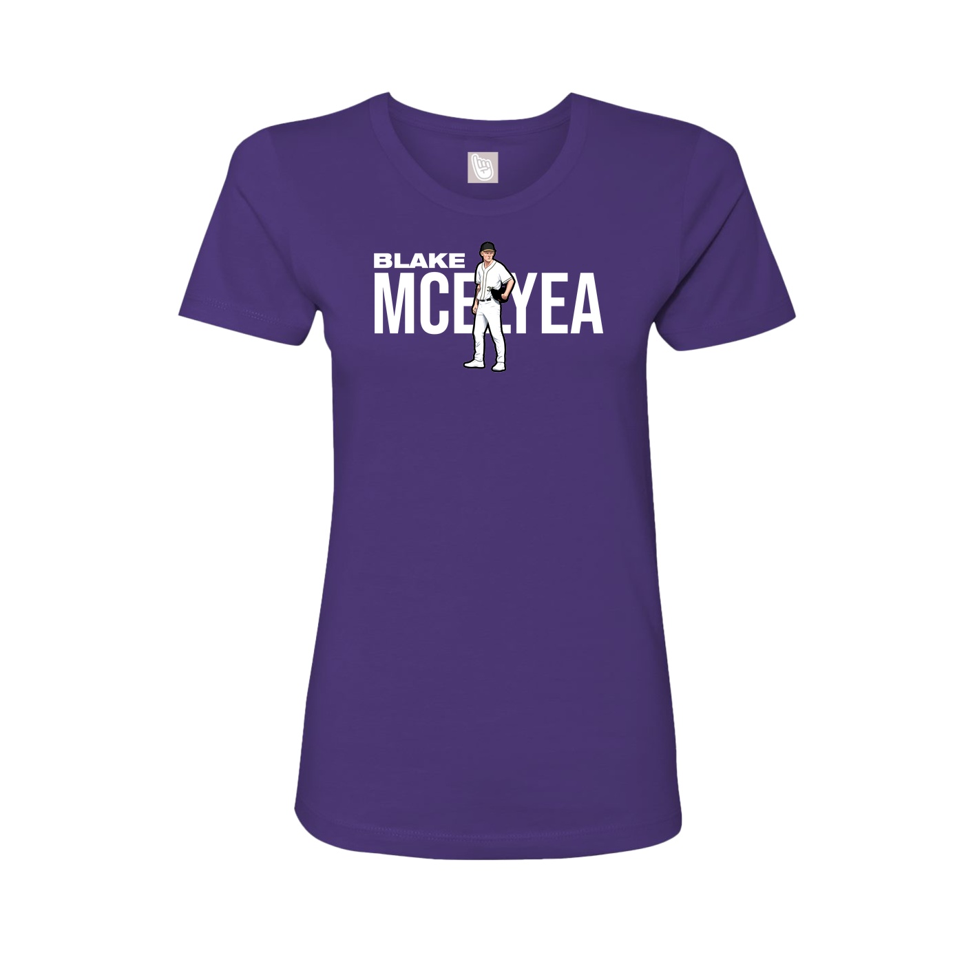Fitted Women's Tee — Player Name in Purple