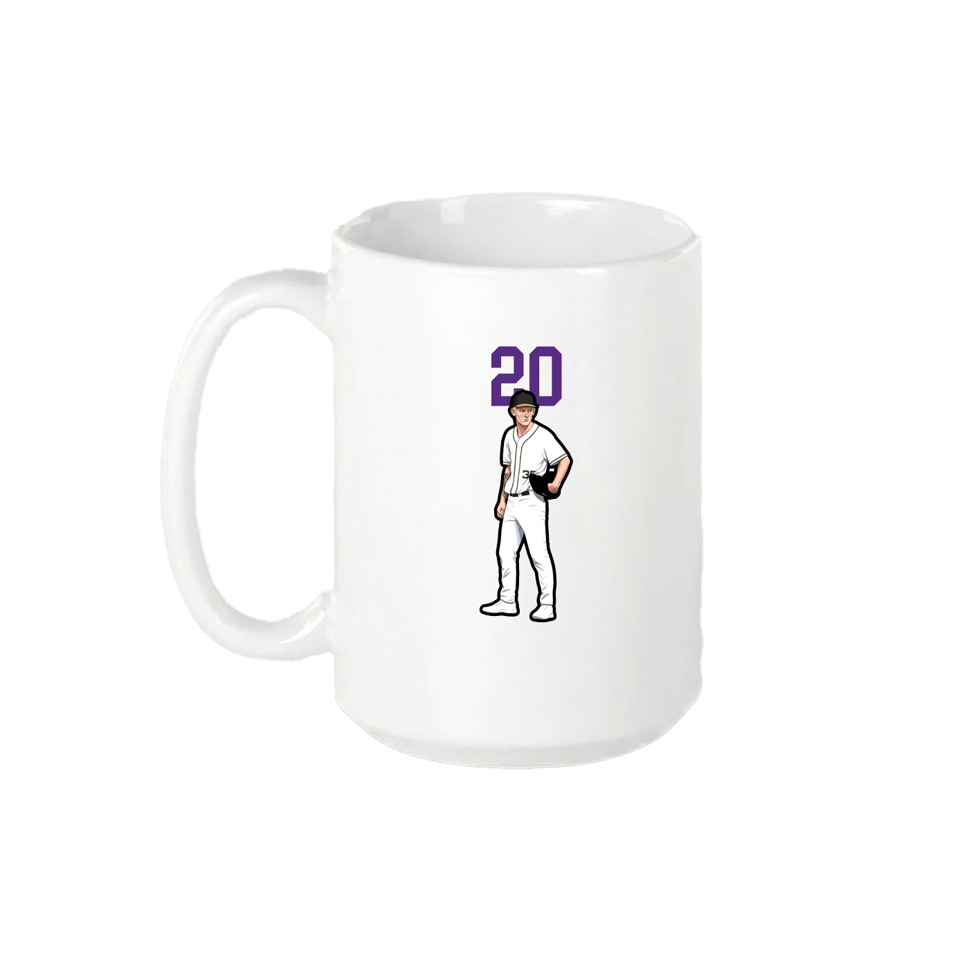 15oz Coffee Mug — Number Top in White