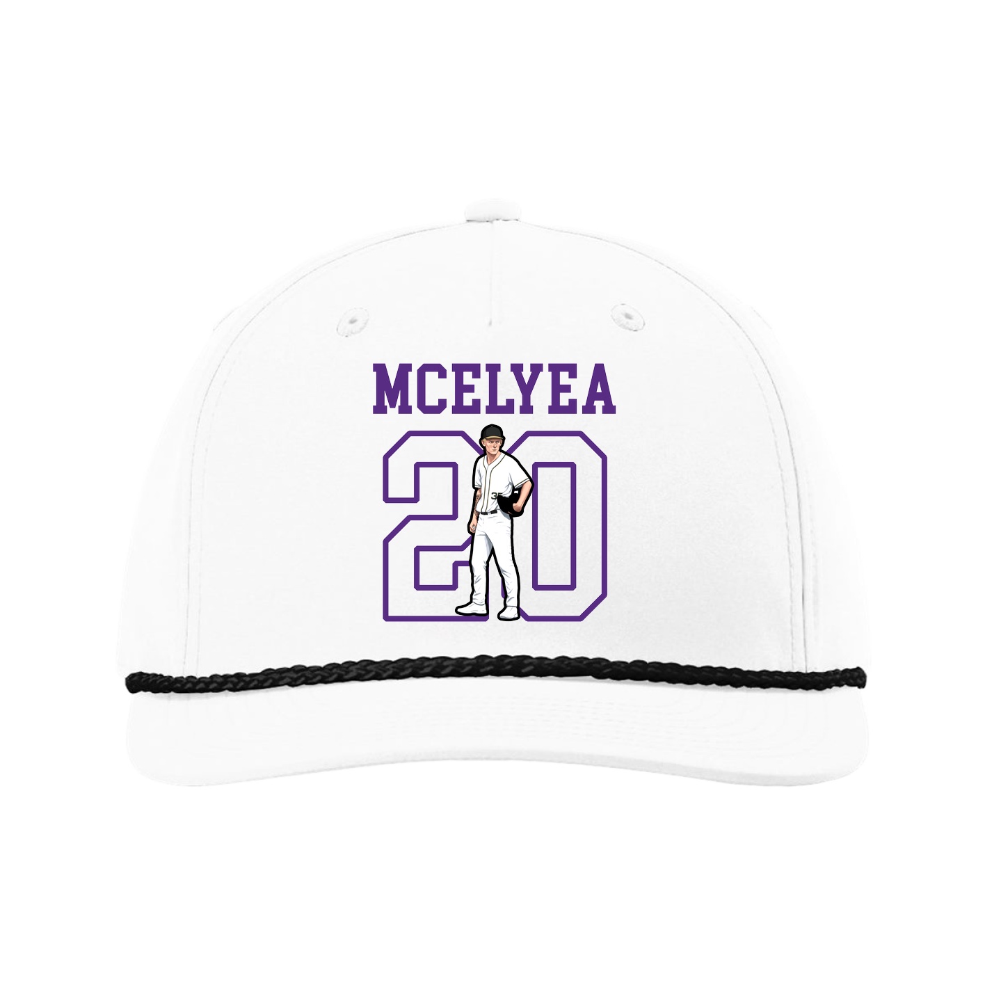 Five-Panel Classic Rope Cap — Shirsey in White