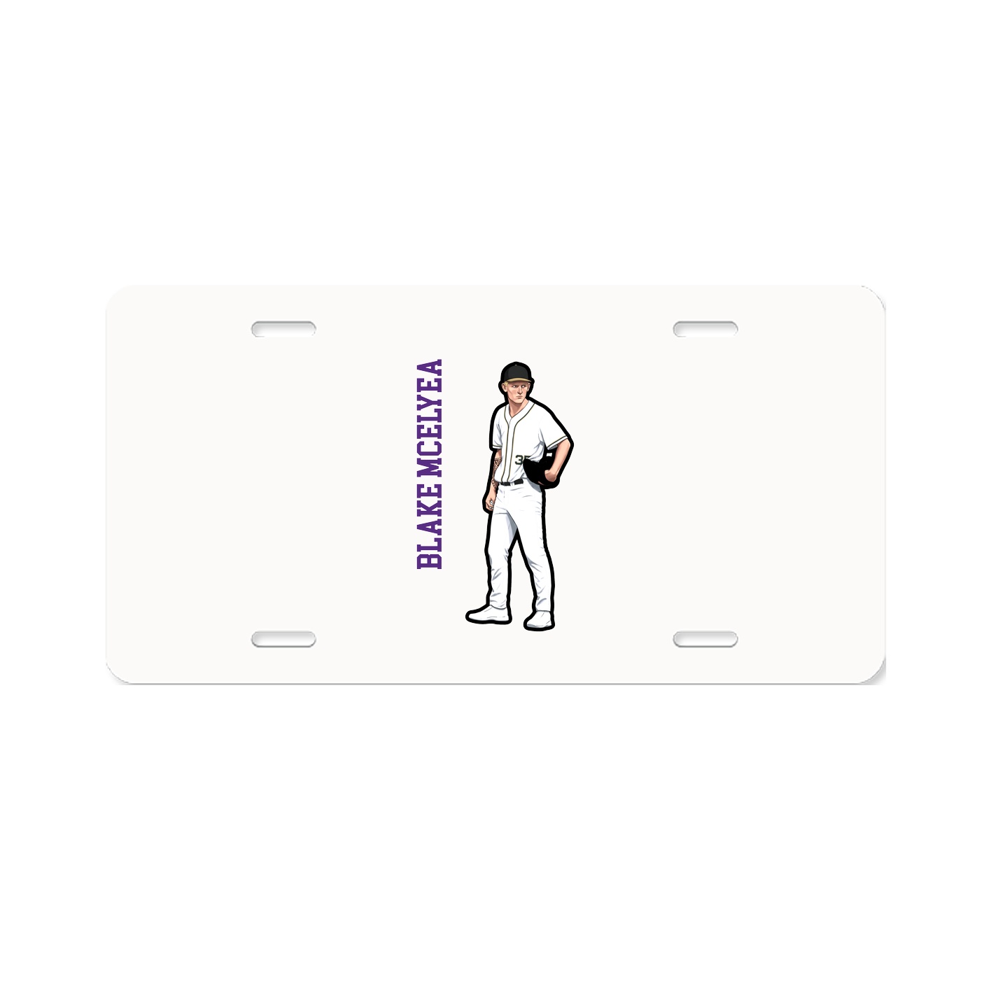 License Plate — Name Vertical in Classic
