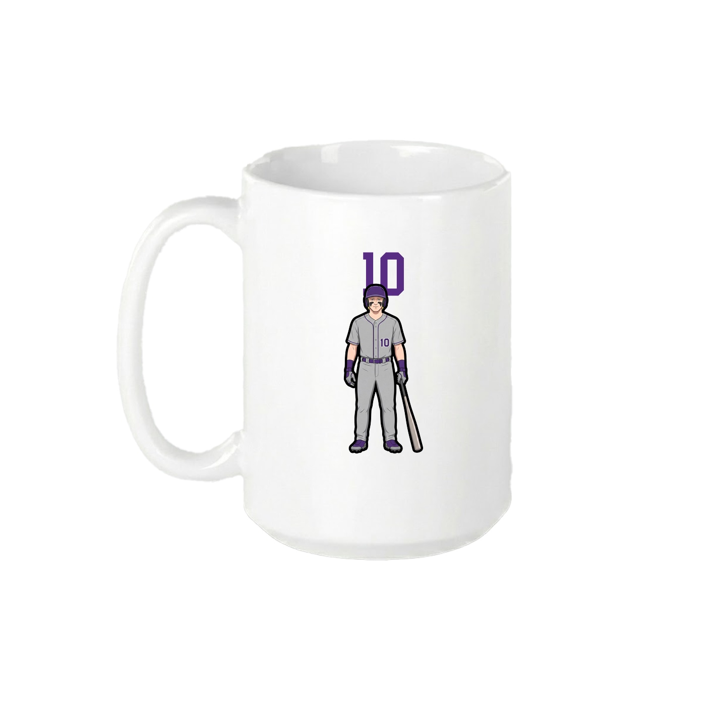 15oz Coffee Mug — Number Top in White