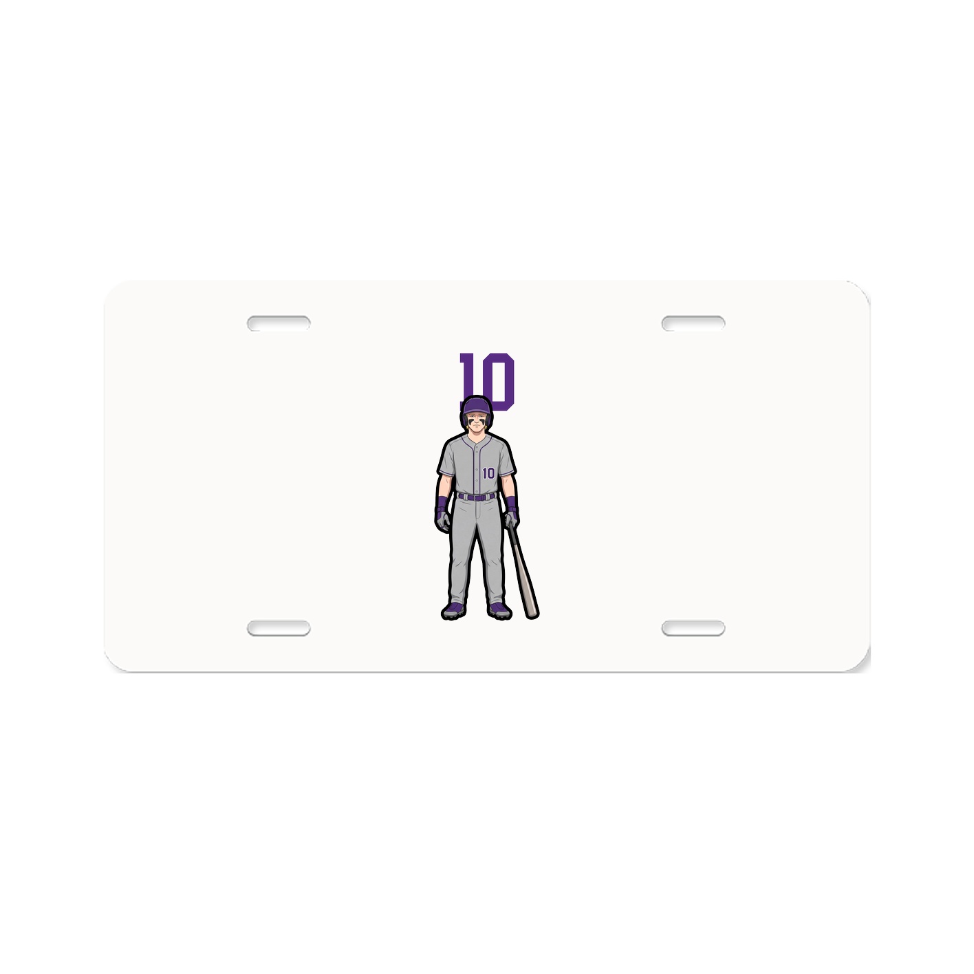 License Plate — Number Top in Classic