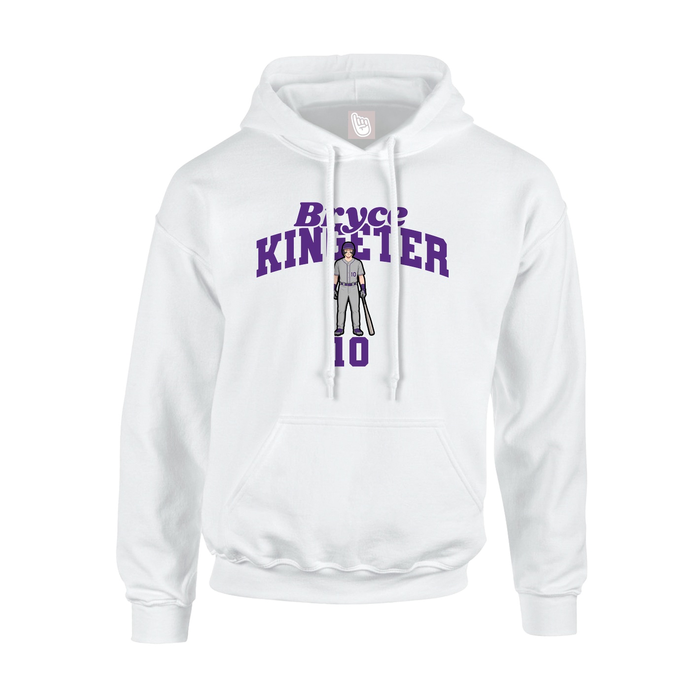 Youth Hoodie — Signature Arch in White