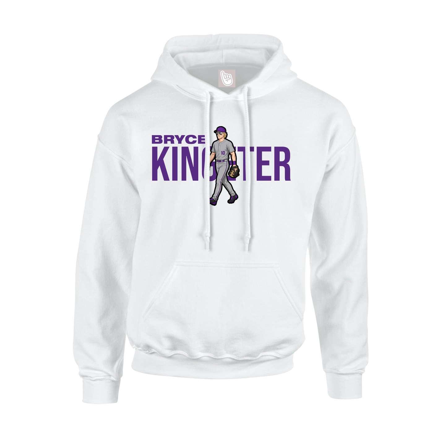Youth Hoodie — Player Name in White