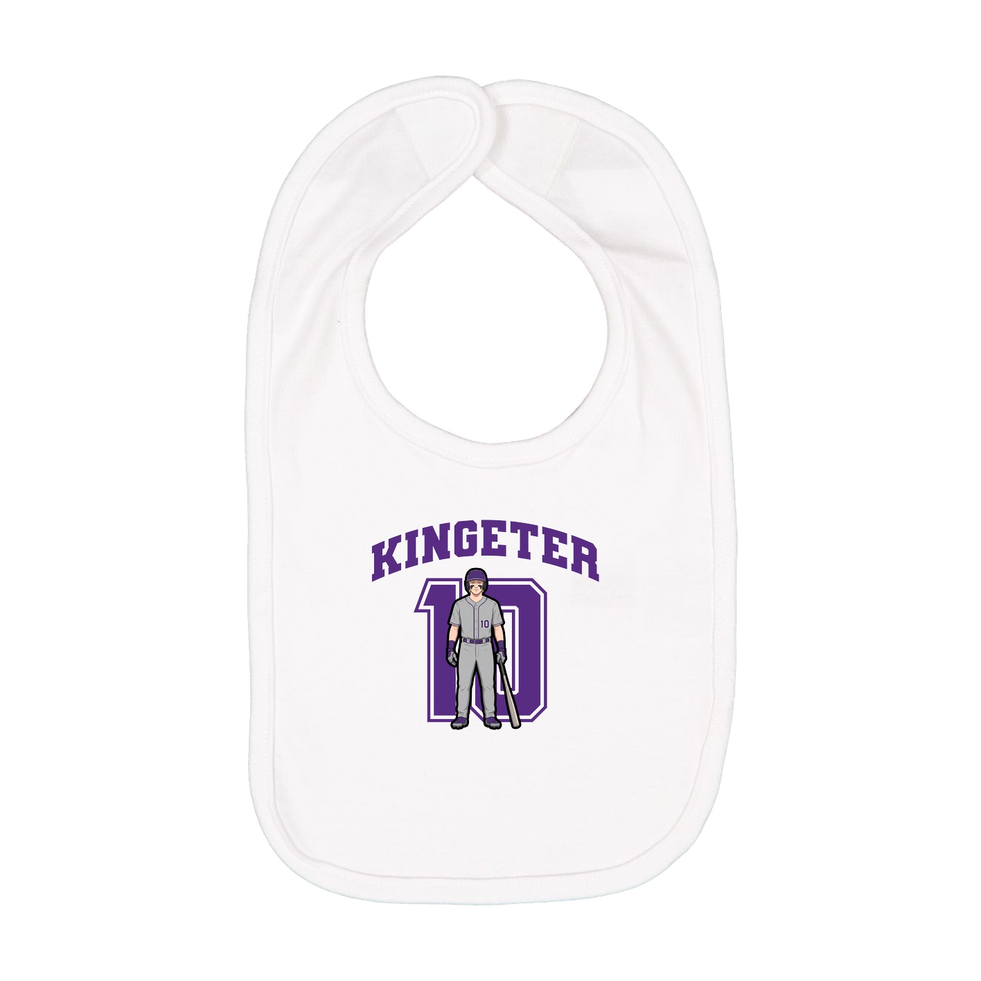 Infant Bib — Number in White