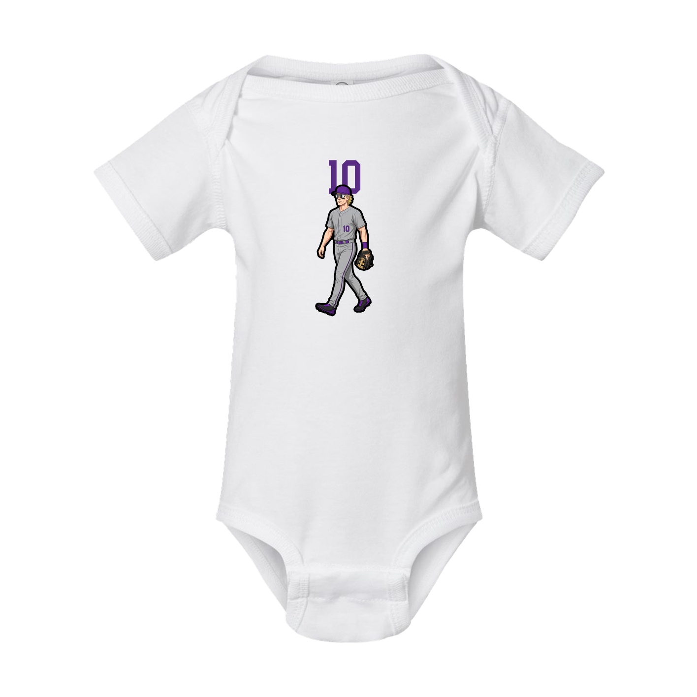 Baby Onesie — Number Top in White