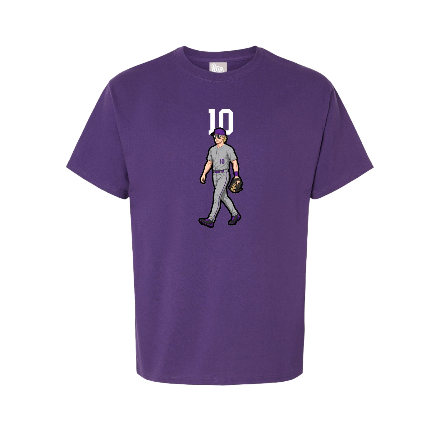 Youth Tee — Number Top in Purple