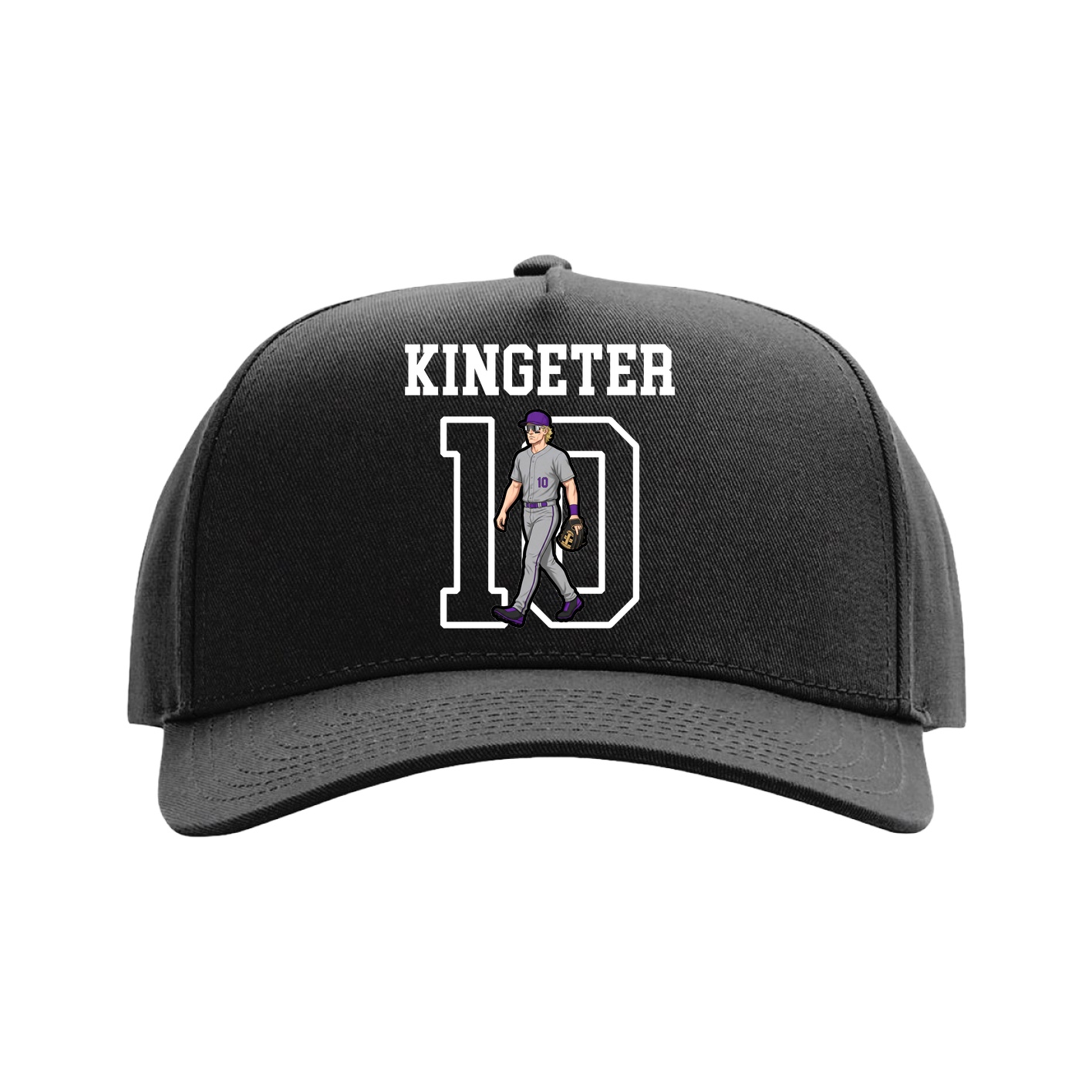 Full Fabric Five-Panel Champ Cap — Shirsey in Black