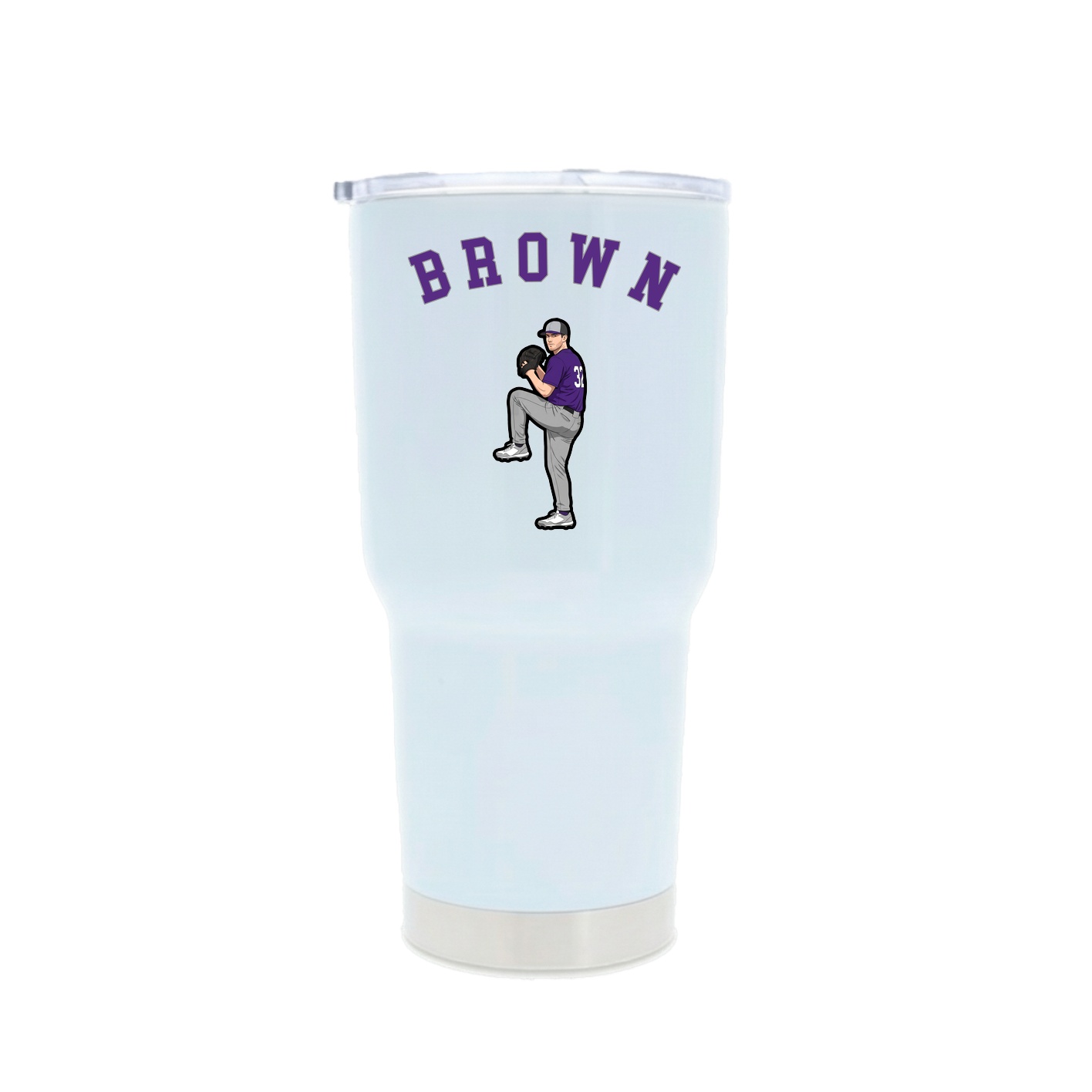 30oz Stainless Steel Tumbler — Shirsey Arch in White