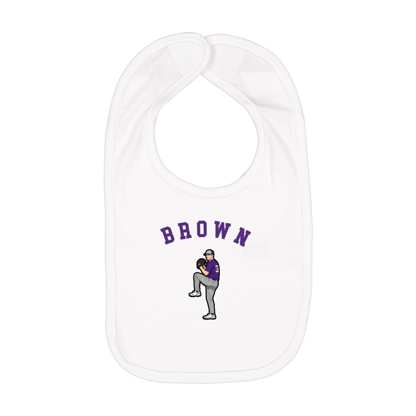 Infant Bib — Shirsey Arch in White