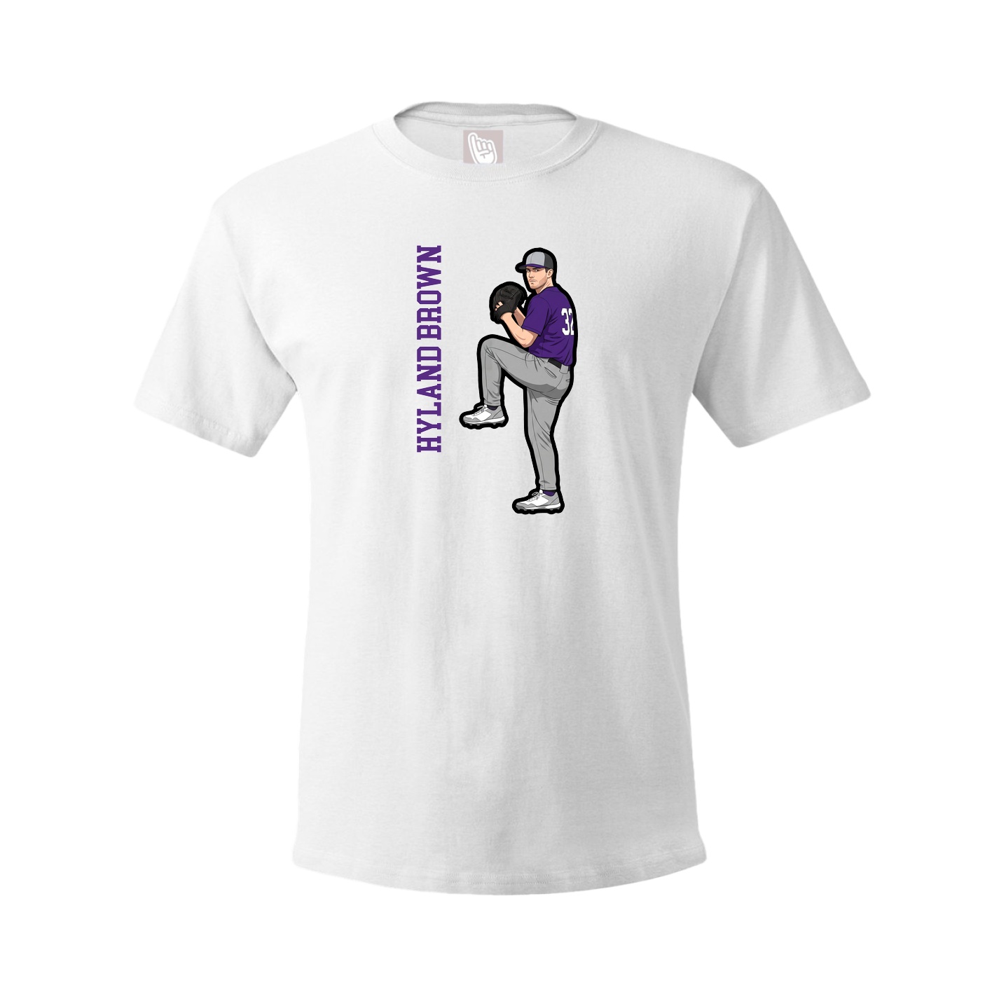 Tee — Name Vertical in White
