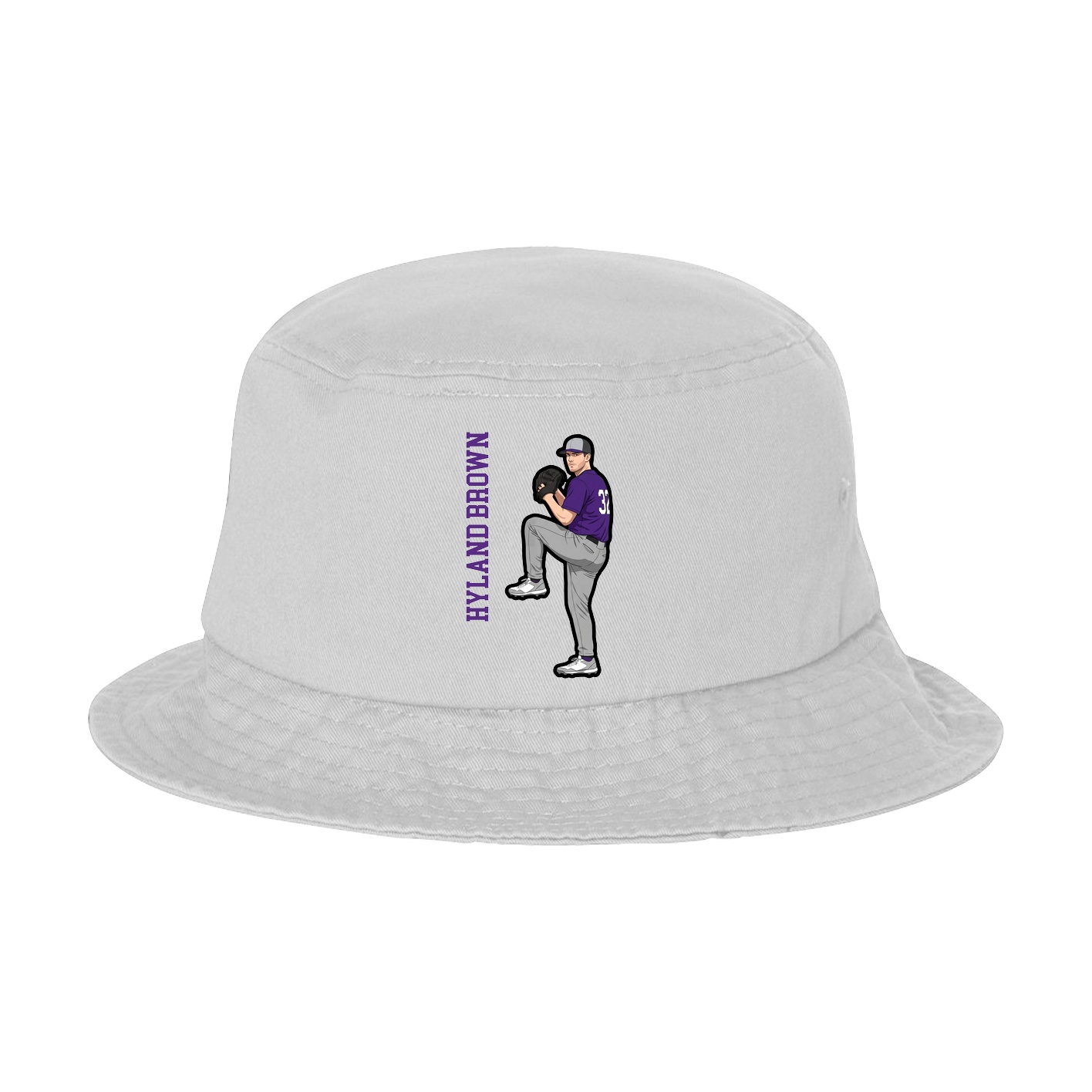 Bucket Cap — Name Vertical in White