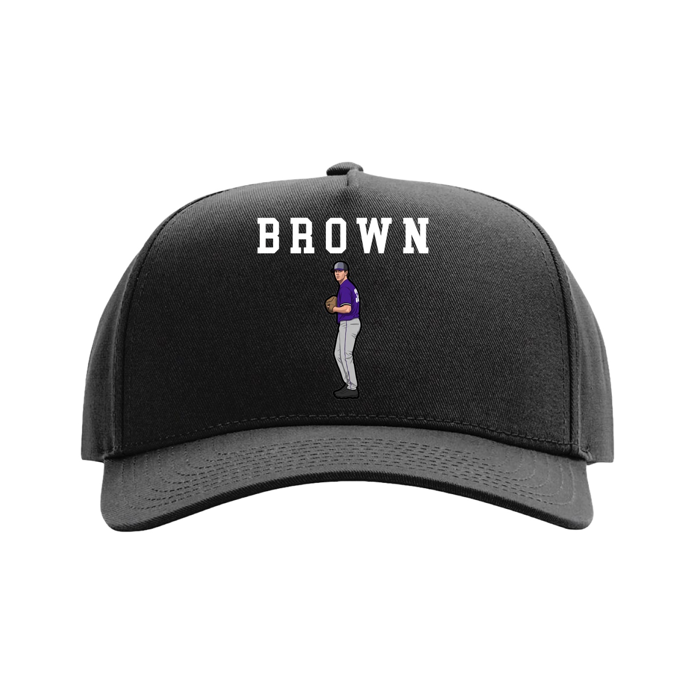 Full Fabric Five-Panel Champ Cap — Shirsey in Black
