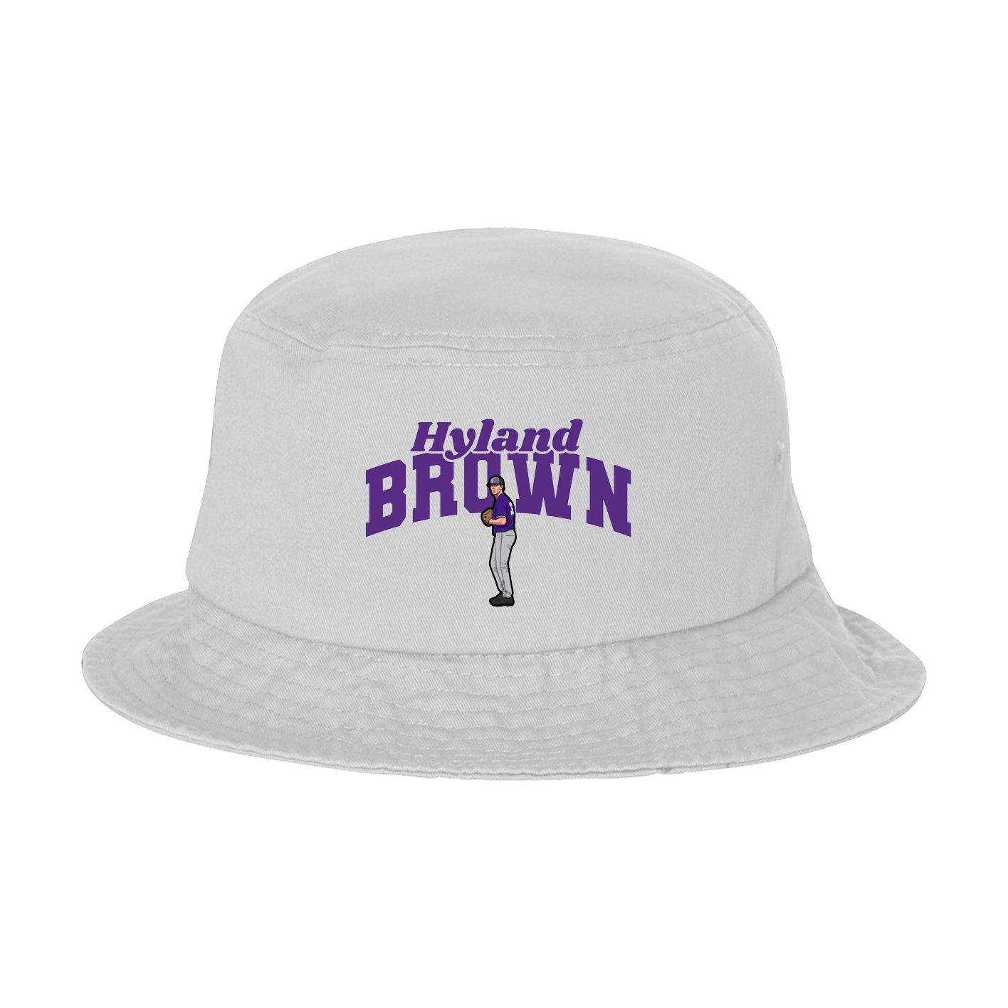 Bucket Cap — Signature Arch in White