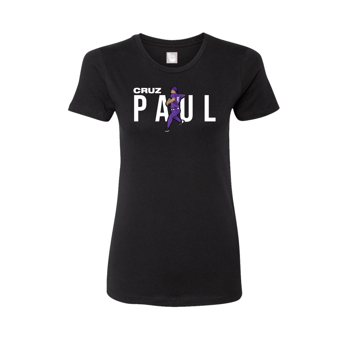 Fitted Women's Tee — Player Name in Black