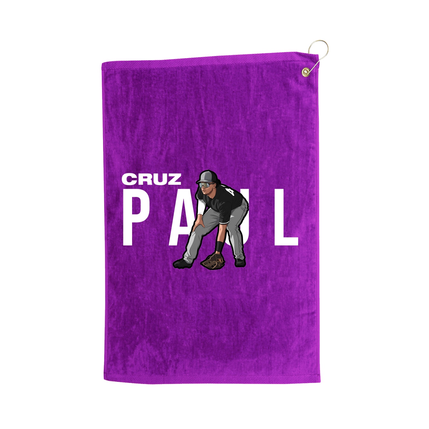 Golf Towel — Player Name in Purple