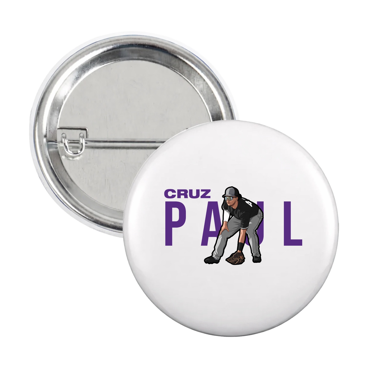 Game Day Button — Player Name in White