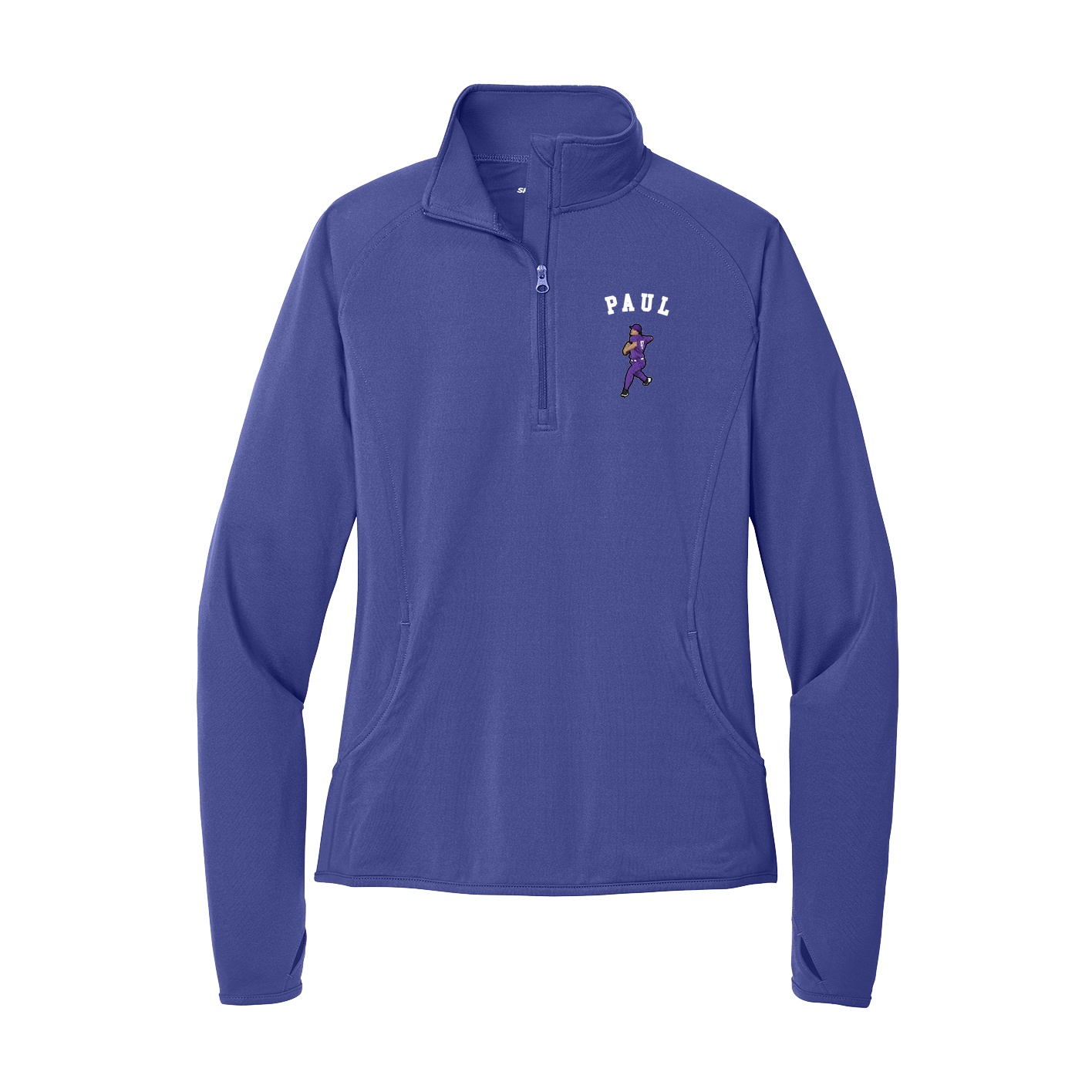 Women's Q-Zip Pullover — Shirsey Arch in Purple