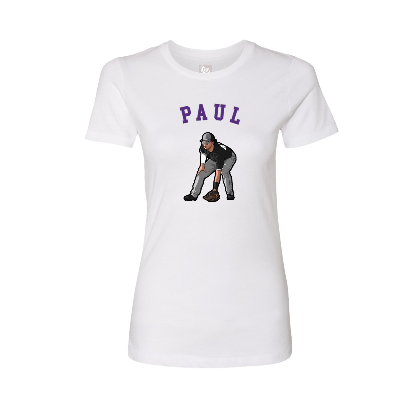 Fitted Women's Tee — Shirsey Arch in White