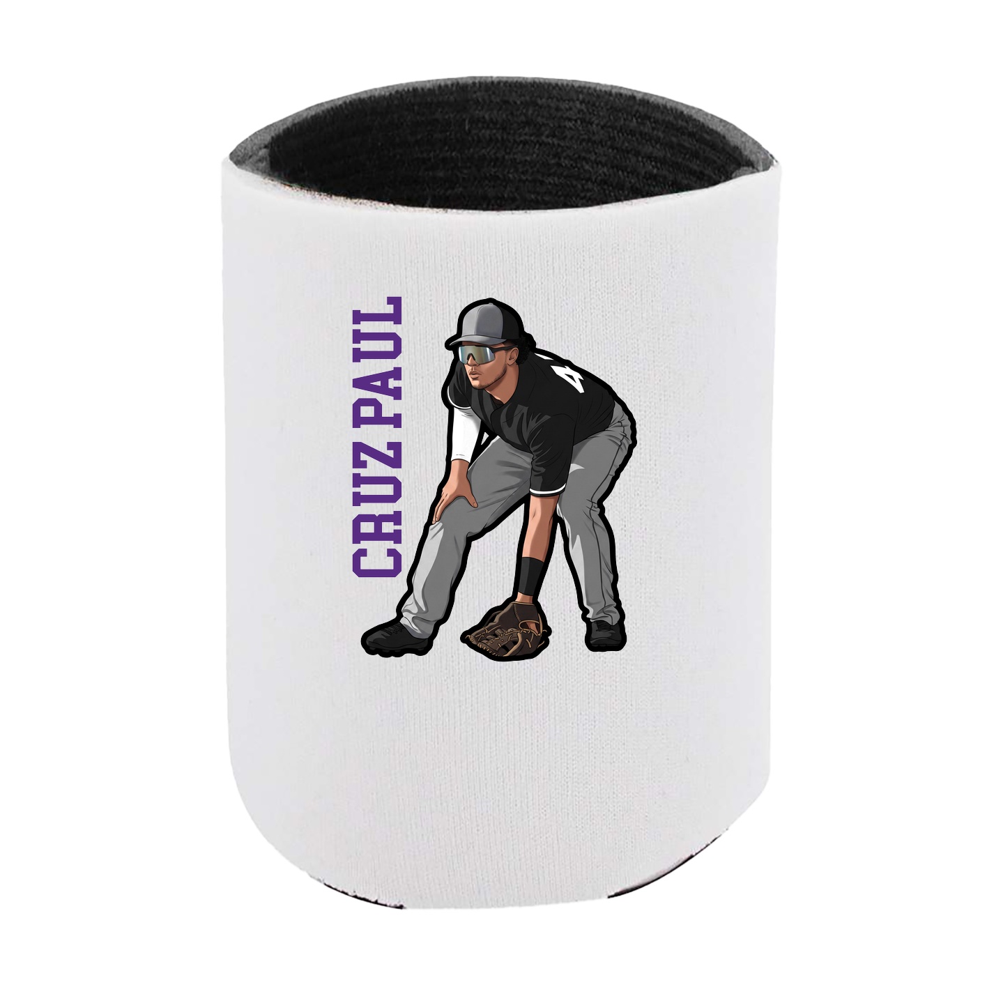 Can Holder — Name Vertical in White