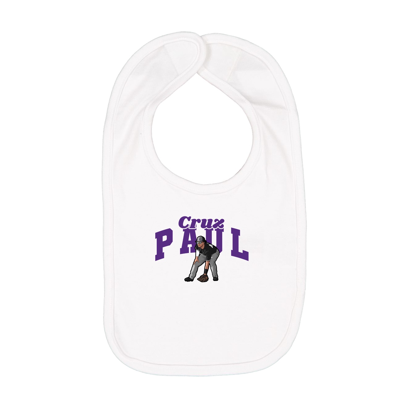Infant Bib — Signature Arch in White