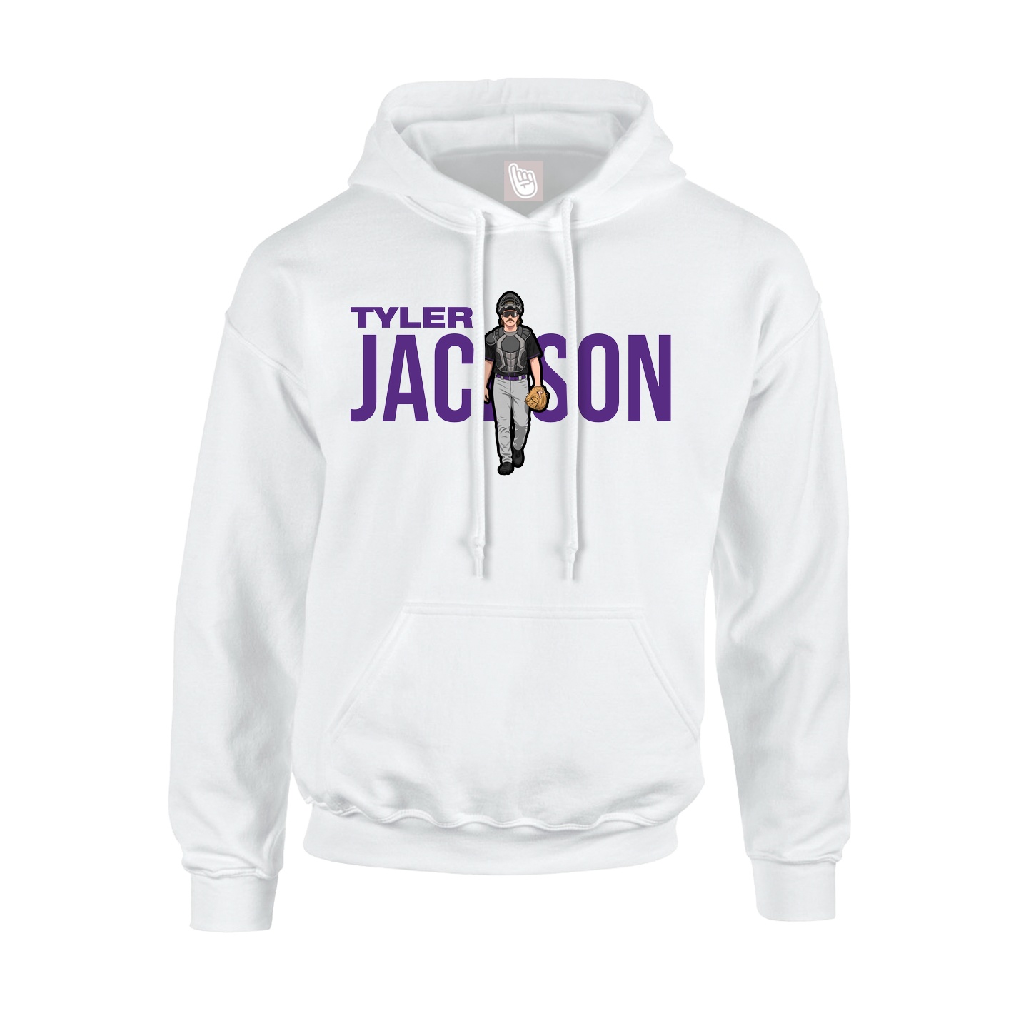 Youth Hoodie — Player Name in White