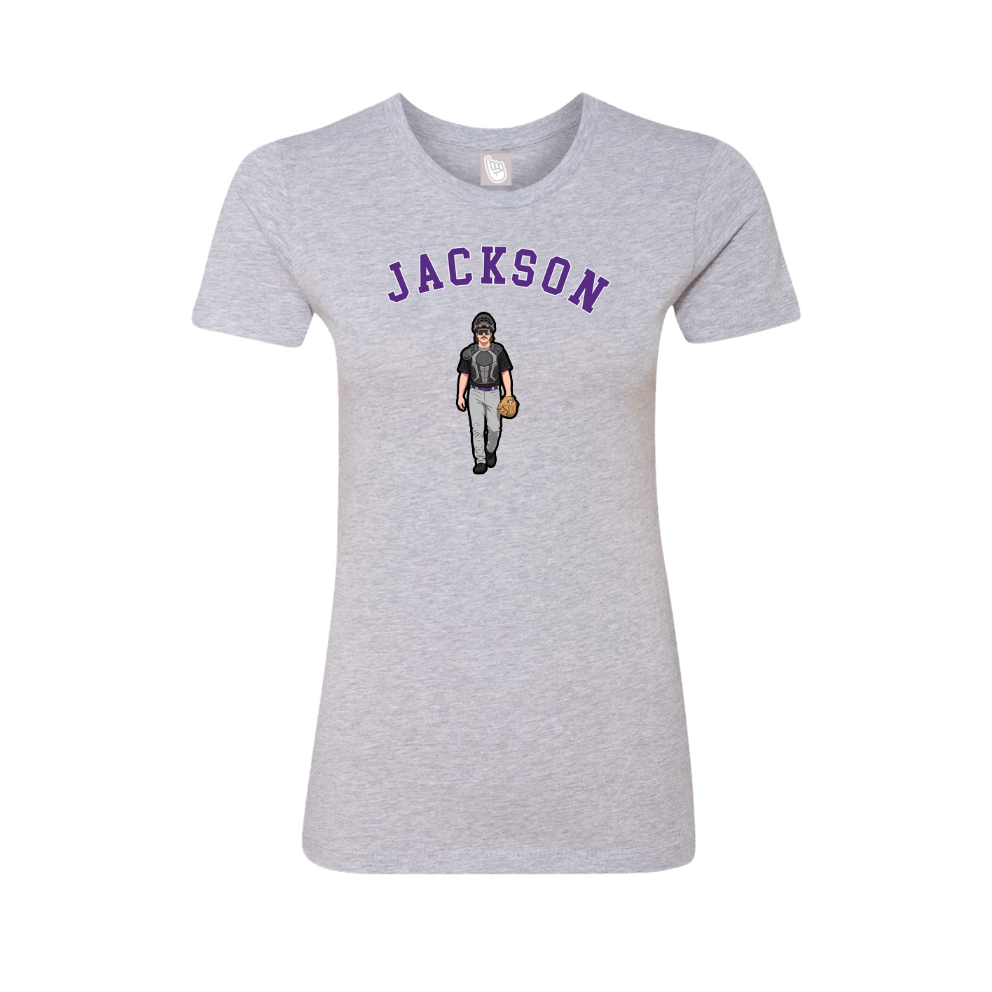 Fitted Women's Tee — Shirsey Arch in Grey