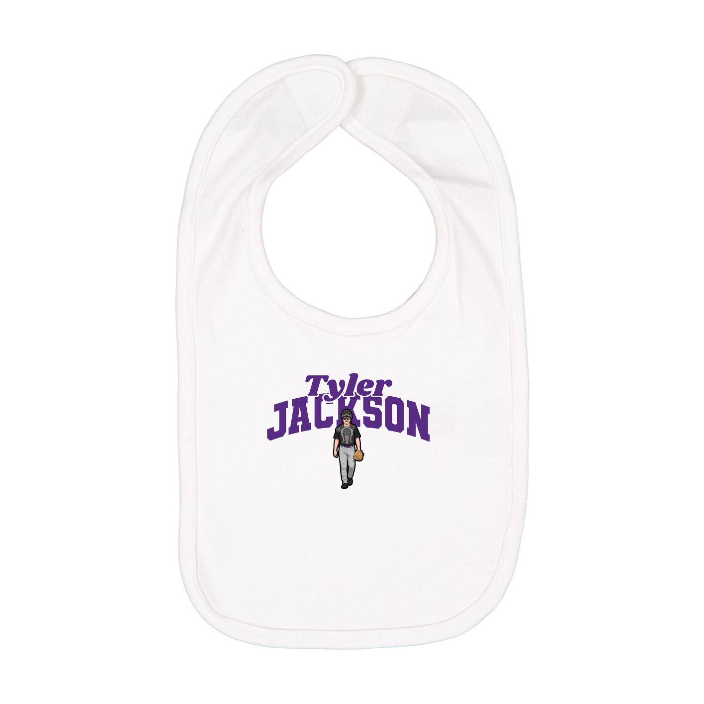 Infant Bib — Signature Arch in White