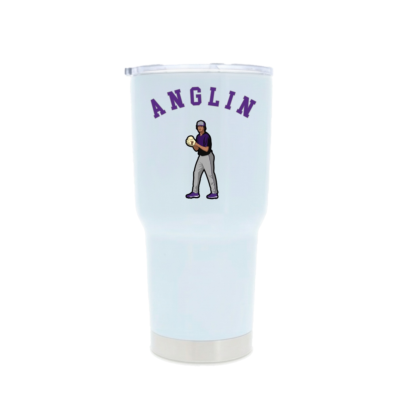 30oz Stainless Steel Tumbler — Shirsey Arch in White