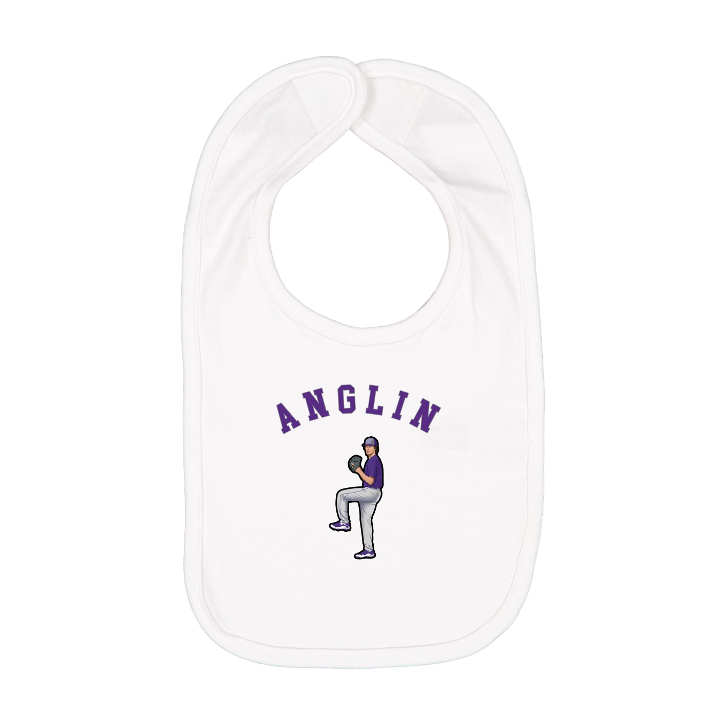 Infant Bib — Shirsey Arch in White