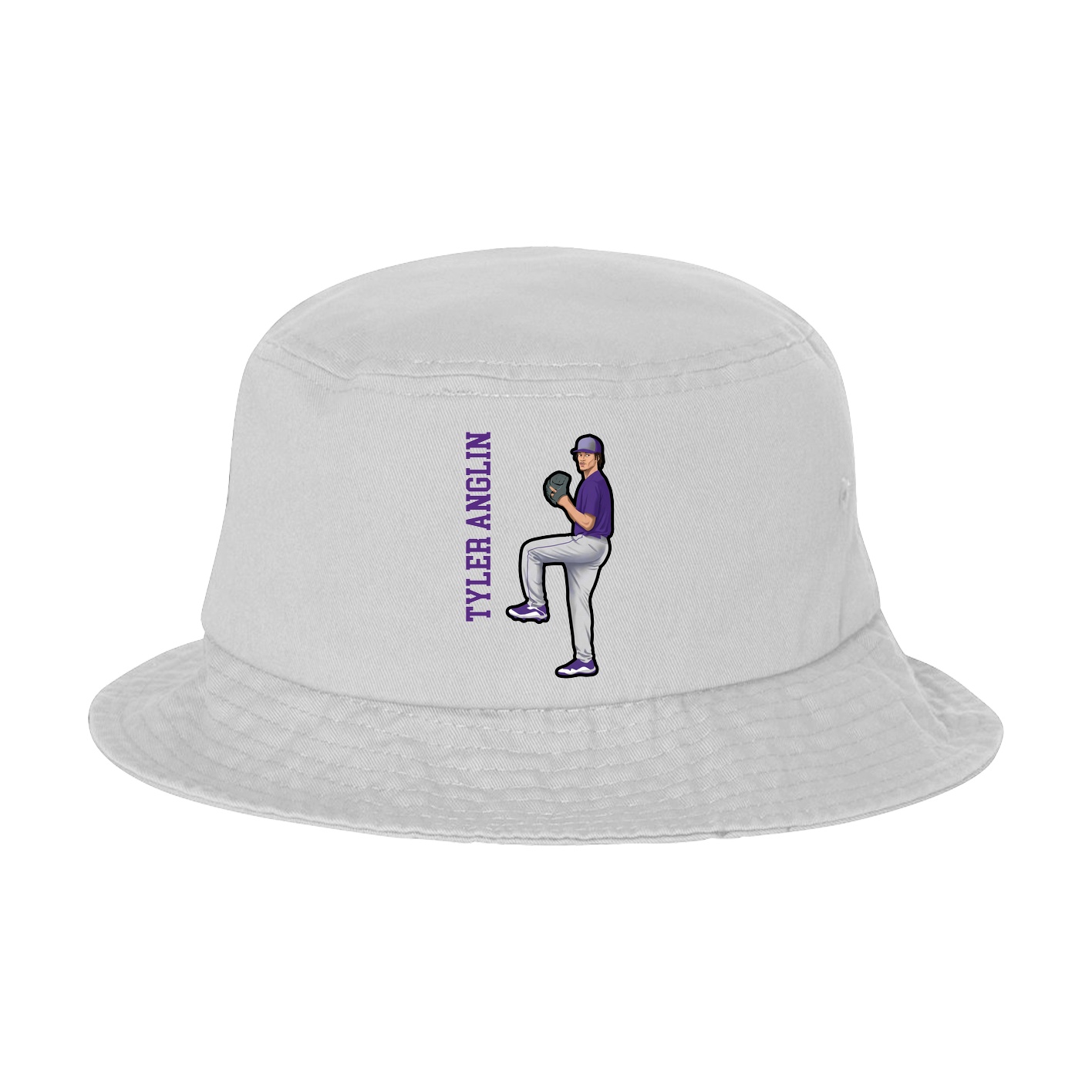 Bucket Cap — Name Vertical in White