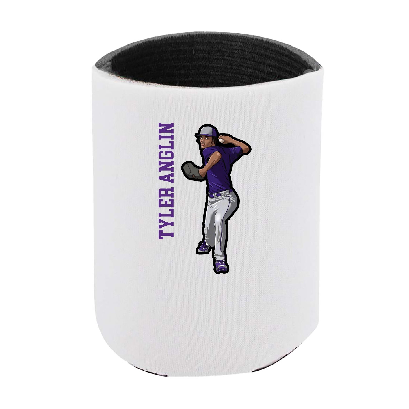 Can Holder — Name Vertical in White