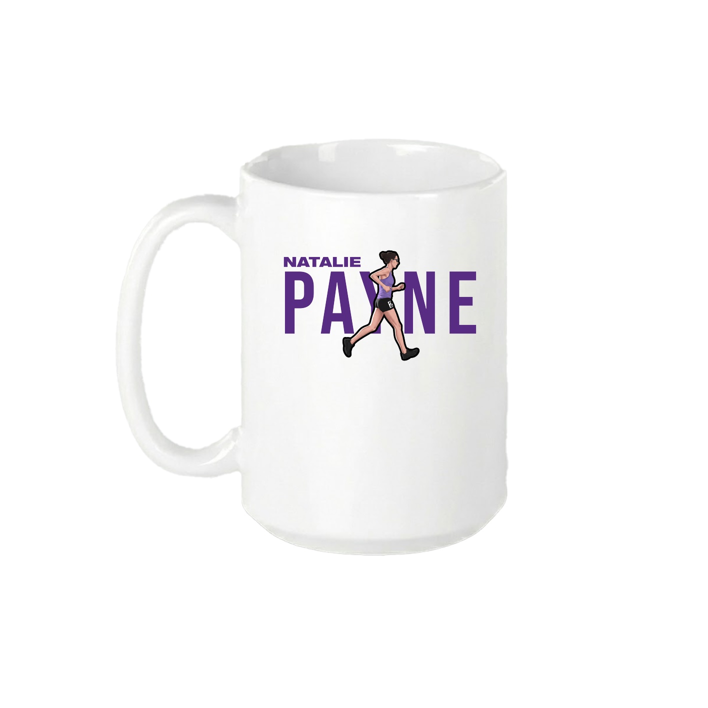 15oz Coffee Mug — Player Name in White