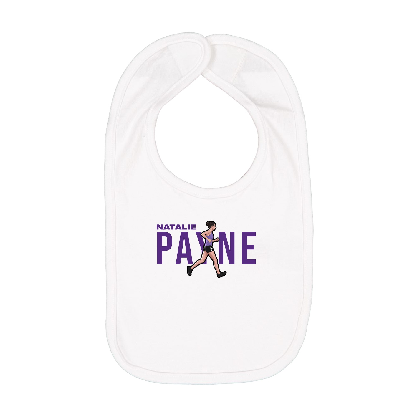 Infant Bib — Player Name in White