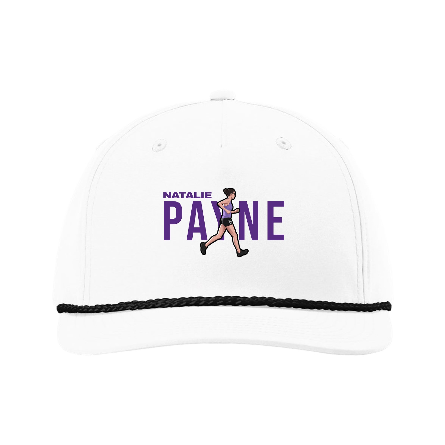 Five-Panel Classic Rope Cap — Player Name in White