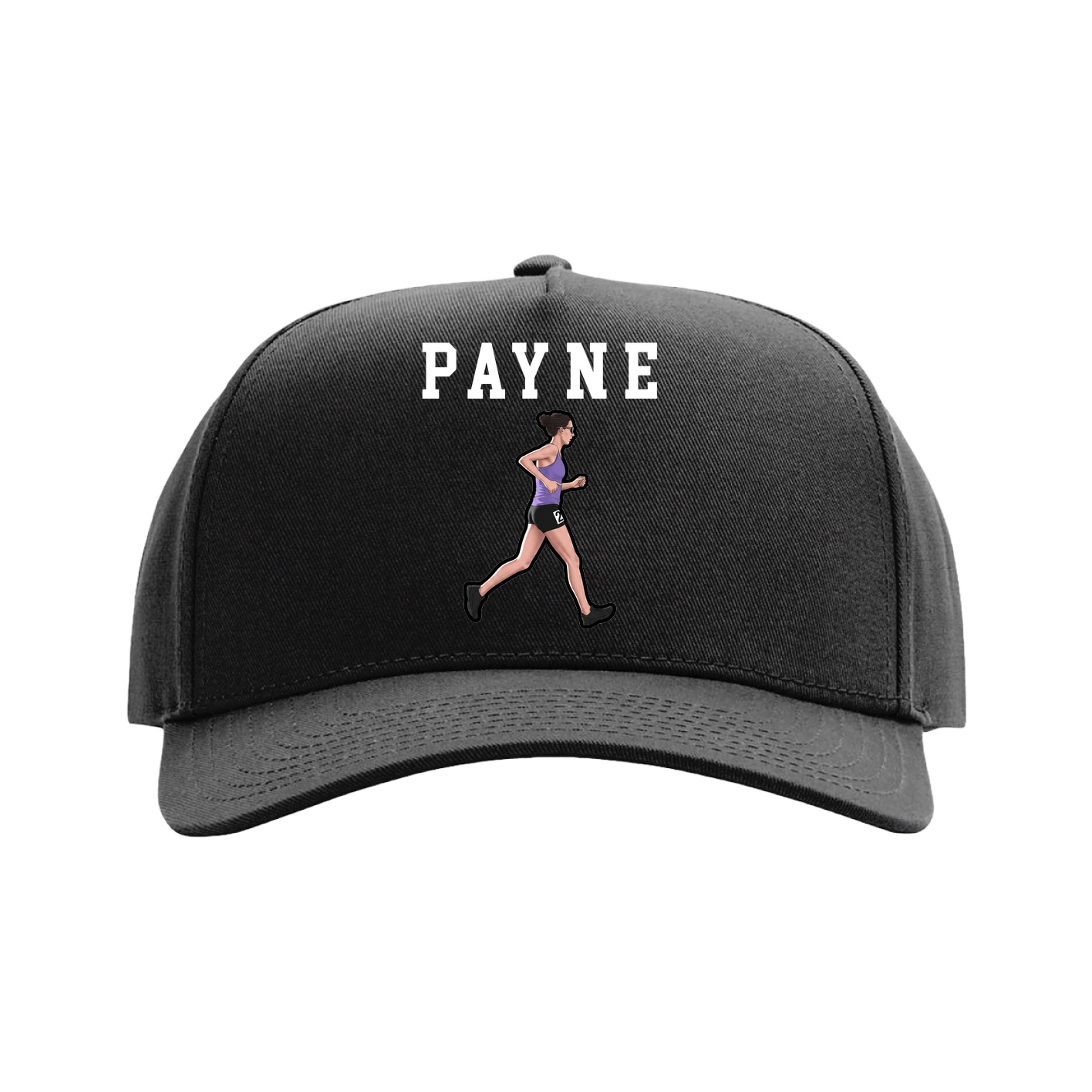 Full Fabric Five-Panel Champ Cap — Shirsey in Black