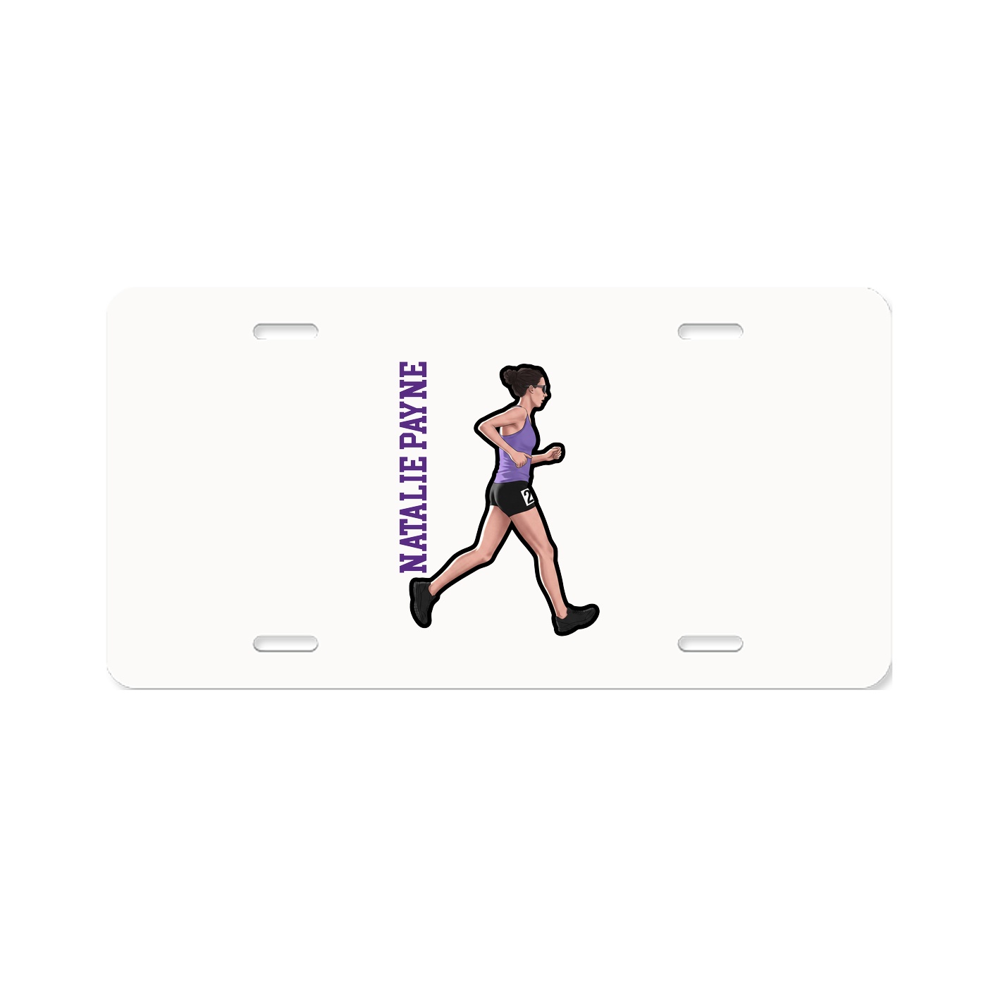 License Plate — Name Vertical in Classic