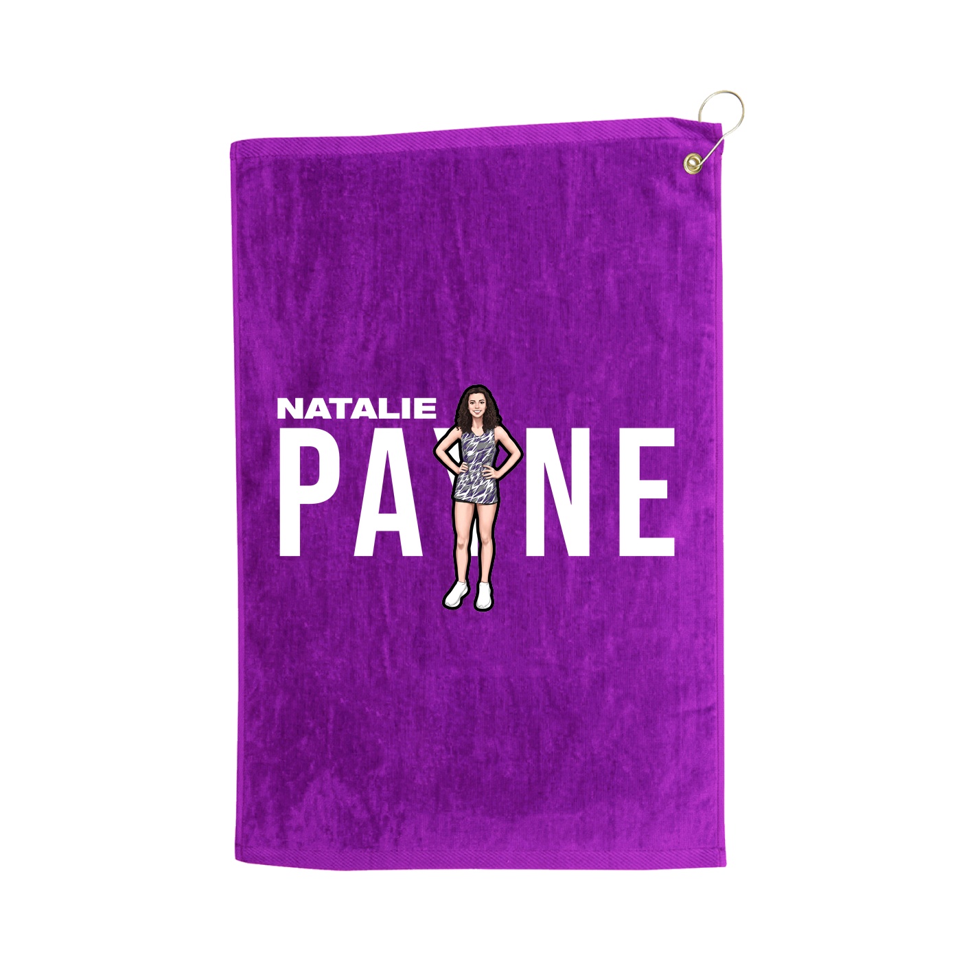Golf Towel — Player Name in Purple