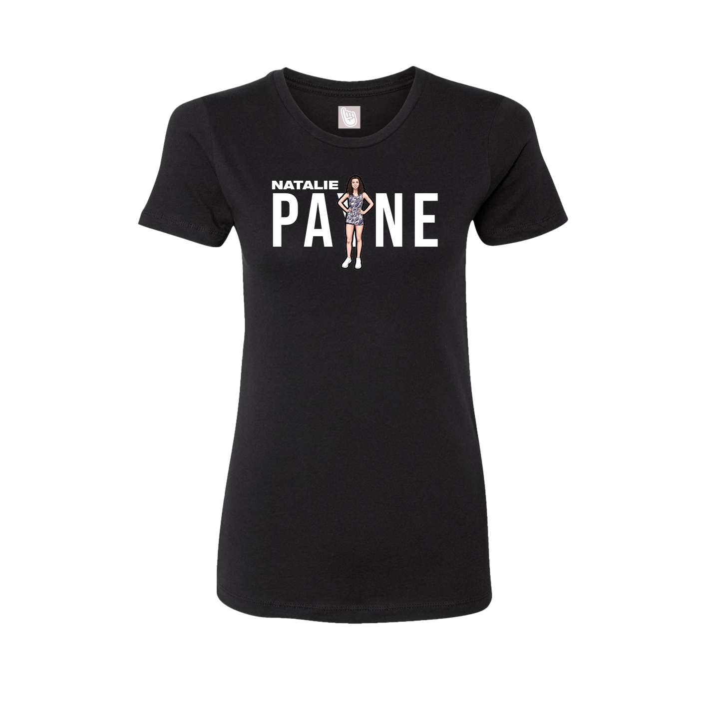 Fitted Women's Tee — Player Name in Black