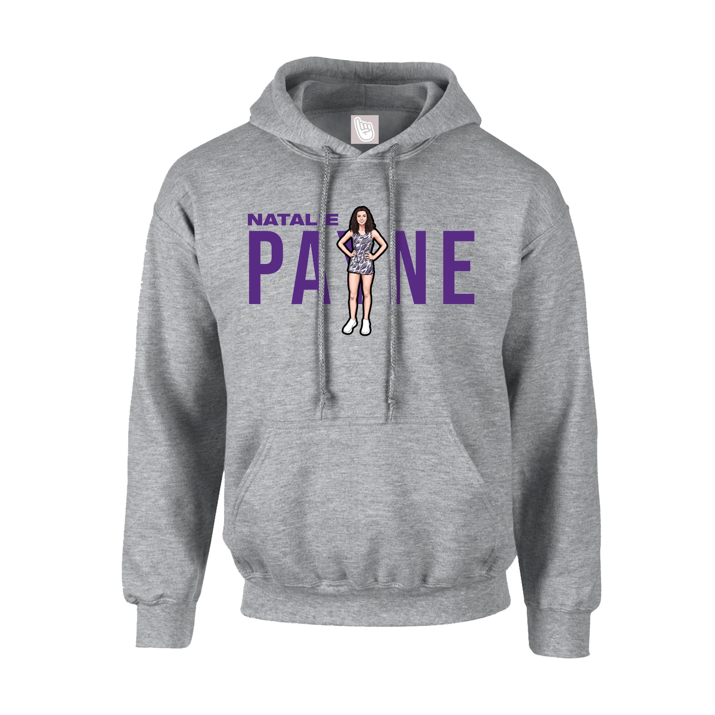 Hoodie — Player Name in Grey