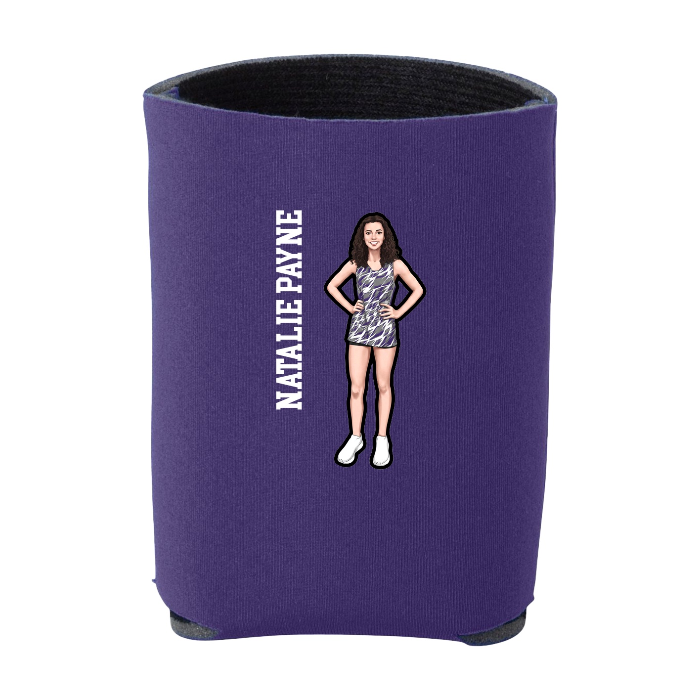 Can Holder — Name Vertical in Purple