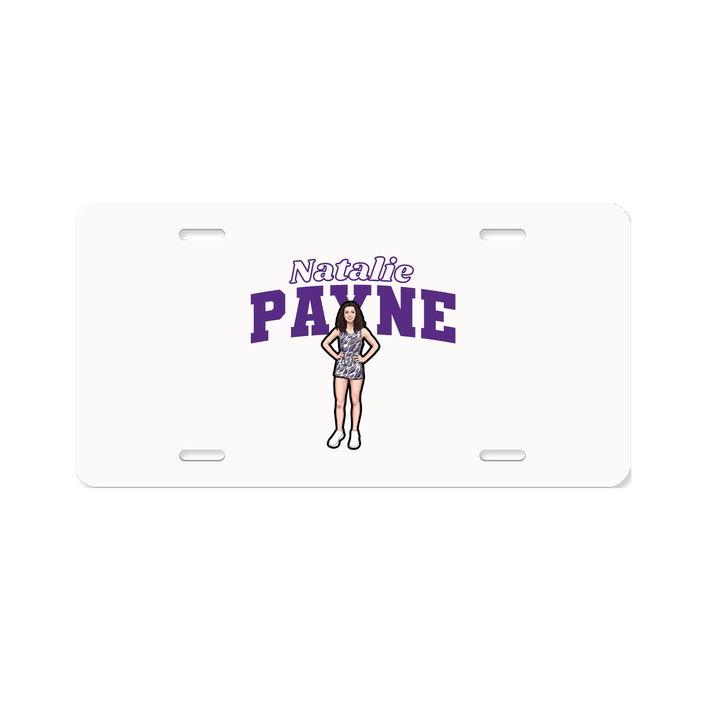 License Plate — Name Arch in Classic
